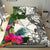 Wallis And Futuna Custom Personalised Bedding Set White - Turle Plumeria Banana Leaf - Polynesian Pride