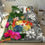 Tonga Custom Personalised Bedding Set White - Turle Plumeria Banana Leaf - Polynesian Pride