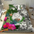 Pohnpei Custom Personalised Bedding Set White - Turle Plumeria Banana Leaf - Polynesian Pride