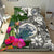 Palau Custom Personalised Bedding Set White - Turle Plumeria Banana Leaf Crest - Polynesian Pride