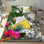 Tokelau Custom Personalised Bedding Set White - Turle Plumeria Banana Leaf - Polynesian Pride