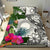 Marshall Islands Custom Personalised Bedding Set White - Turtle Plumeria Banana Leaf - Polynesian Pride