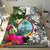 Guam Custom Personalised Bedding Set White - Turtle Plumeria Banana Leaf - Polynesian Pride