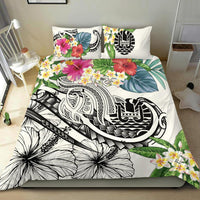 Tonga Polynesian Bedding Set - Summer Plumeria (White) Whitle - Polynesian Pride