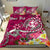 Tonga Custom Personalised Bedding Set - Turtle Plumeria (Pink) Pink - Polynesian Pride