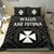 Wallis and Futuna Bedding Set - Wallis and Futuna Seal With Polynesian Tattoo Style Black - Polynesian Pride