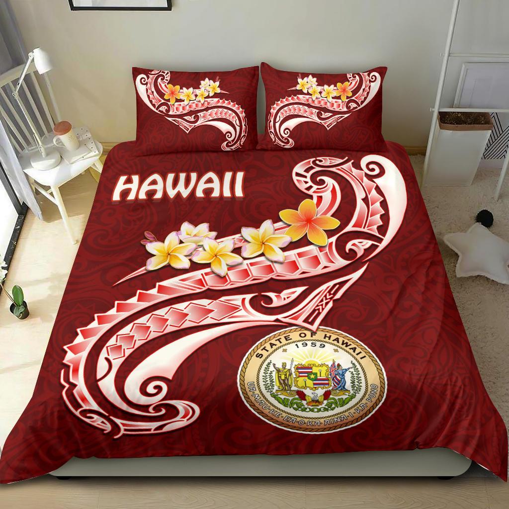 Hawaii Bedding Set - Hawaii Seal Polynesian Patterns Plumeria Art - Polynesian Pride