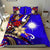 Marshall Islands Bedding Set - Tribal Flower With Special Turtles Blue Color Blue - Polynesian Pride