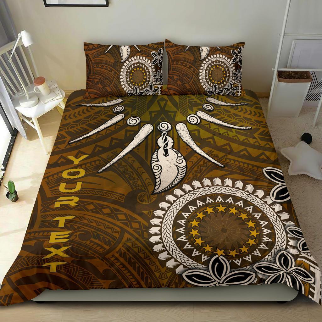 Cook Islands Custom Personalised Bedding Set - Polynesian Boar Tusk - Polynesian Pride