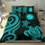 Nauru Bedding Set - Turquoise Tentacle Turtle Turquoise - Polynesian Pride