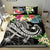 Papua New Guinea Polynesian Bedding Set - Summer Plumeria (Black) Black - Polynesian Pride