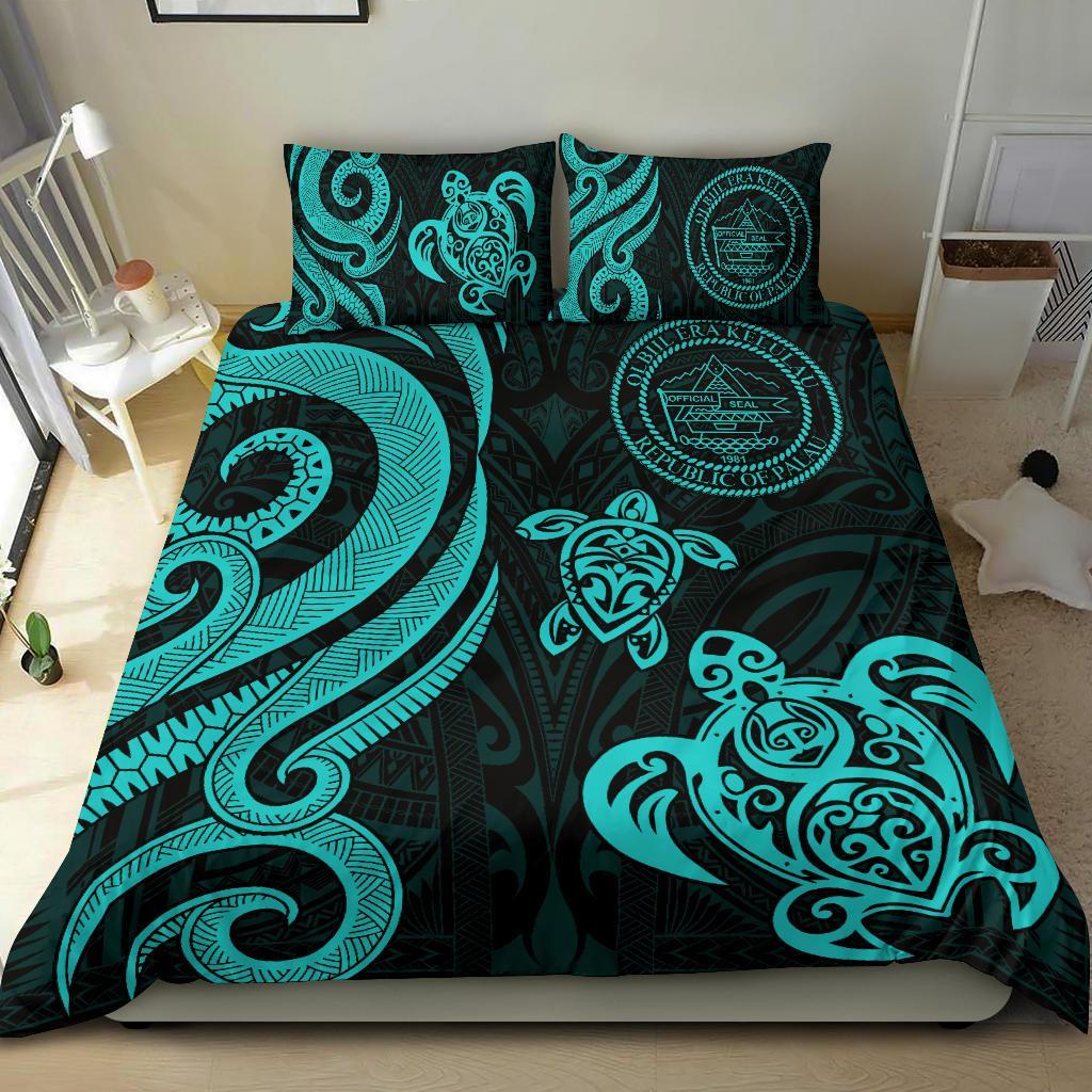 Palau Bedding Set - Turquoise Tentacle Turtle Turquoise - Polynesian Pride