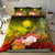 Marshall Islands Bedding Set - Humpback Whale with Tropical Flowers (Yellow) - Polynesian Pride