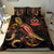 Vanuatu Polynesian Bedding Set - Turtle With Blooming Hibiscus Gold - Polynesian Pride