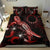 Cook Islands Polynesian Bedding Set - Turtle With Blooming Hibiscus Red - Polynesian Pride