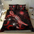 Marshall Islands Polynesian Bedding Set - Turtle With Blooming Hibiscus Red - Polynesian Pride