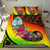 Guam Bedding Set - Polynesian Hook And Hibiscus (Raggae) Raggae - Polynesian Pride