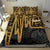 Tahiti Bedding Set - Tahiti Seal In Heartbeat Patterns Style (Gold) Gold - Polynesian Pride