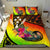 Kosrae Bedding Set - Polynesian Hook And Hibiscus (Raggae) Art - Polynesian Pride