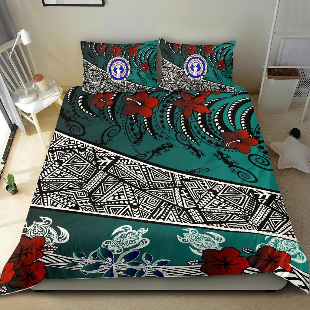 Northern Mariana Bedding Set - Lizard And Turtle Green Green - Polynesian Pride