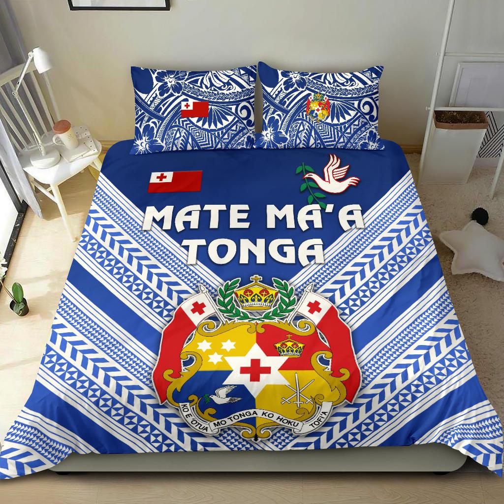 Mate Ma'a Tonga Rugby Bedding Set Polynesian Creative Style - Blue Blue - Polynesian Pride