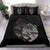 Guam Duvet Cover Set - Guam Flag & Coat Of Arms Black - Polynesian Pride