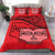 Marquesas Islands Duvet Cover Set - Tiki Face Pattern Red - Polynesian Pride