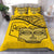 Marquesas Islands Duvet Cover Set - Tiki Face Pattern Yellow - Polynesian Pride