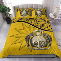 Nauru Duvet Cover Set - Nauru Bedding Flag & Coat Of Arms Yellow - Polynesian Pride