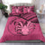 Niue Duvet Cover Set - Niue Coat Of Arms & Coconut Crab Pink - Polynesian Pride