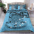 Tuvalu Duvet Cover Set - Coat Of Arms & Flag Blue - Polynesian Pride