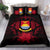 Kiribati Duvet Cover Set - Kiribati Coat Of Arms & Red Hibiscus - Polynesian Pride