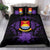 Kiribati Duvet Cover Set - Kiribati Coat Of Arms & Purple Hibiscus - Polynesian Pride