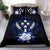 Kosrae Duvet Cover Set - Kosrae Flag & Dark Blue Hibiscus - Polynesian Pride