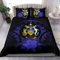 Solomon Island Duvet Cover Set - Solomon Island Coat Of Arms & Reggae Hibiscus - Polynesian Pride