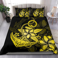 Hawaiian Anchor Plumeria Hamerhead Shark Polynesian Bedding Set - Yellow - Polynesian Pride