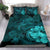 Hawaiian Hibiscus Whale Turtle Dance Polynesian Bedding Set - Turquoise - Polynesian Pride