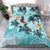 Polynesian Duvet Cover Set - Vanuatu Bedding Set Blue Turtle Hibiscus No - Polynesian Pride