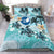 Polynesian Duvet Cover Set - Yap Bedding Set Blue Turtle Hibiscus - Polynesian Pride