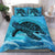 Hawaiian Sea Turtle Swim In The Waves Polynesian Bedding Set - Polynesian Pride