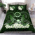 Polynesian Duvet Cover Set - Tahiti Bedding Set Shark Polynesia Compass Plumeria Green - Polynesian Pride