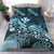 Polynesian Duvet Cover Set - Hawaii Bedding Set Blue Turtle Hibiscus - Polynesian Pride