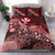 Polynesian Duvet Cover Set - Hawaii Bedding Set Red Turtle Hibiscus - Polynesian Pride