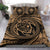 Hawaiian Kanaka Honu Hibiscus Tornado Gold Polynesian Bedding Set - Polynesian Pride