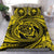 Hawaiian Kanaka Honu Hibiscus Tornado Yellow Polynesian Bedding Set - Polynesian Pride