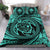 Hawaiian Kanaka Honu Hibiscus Tornado Turquoise Polynesian Bedding Set - Polynesian Pride