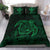 Hawaiian Map Turtle Kanaka Hibiscus Polynesian Bedding Set - Green - Polynesian Pride