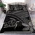 Hawaiian Turtle Kakau Plumeria Polynesian Bedding Set Gray - Polynesian Pride