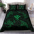 Polynesian Turtle Hammerhead Shark Ray Kanaka Hawaii Bedding Set Circle Green - Polynesian Pride