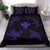 Polynesian Turtle Hammerhead Shark Ray Kanaka Hawaii Bedding Set Circle Purple - Polynesian Pride